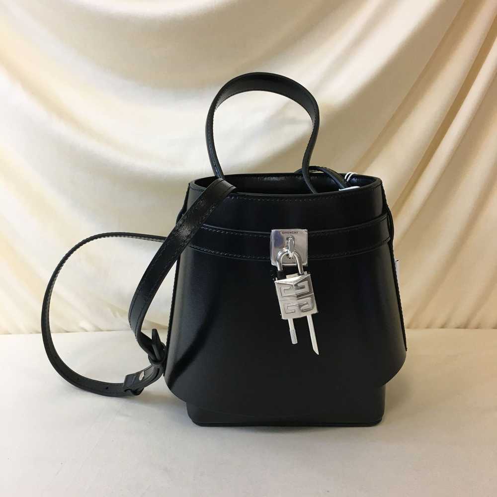 Givenchy Givenchy Black Leather Shark Lock Bucket… - image 2