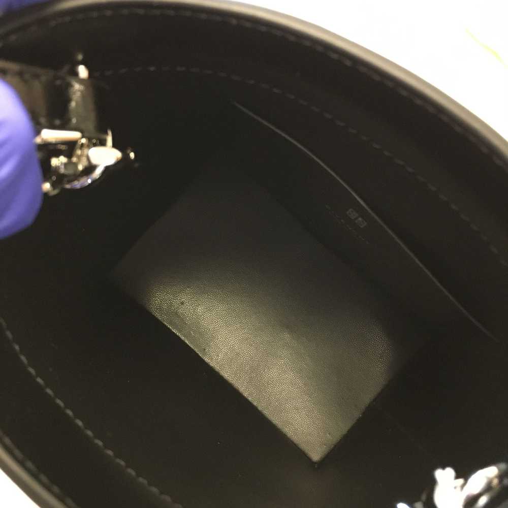 Givenchy Givenchy Black Leather Shark Lock Bucket… - image 8