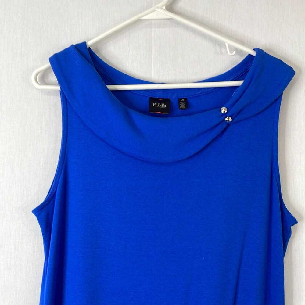 Vintage Rafaella Womens Blue Round Neck Sleeveles… - image 3