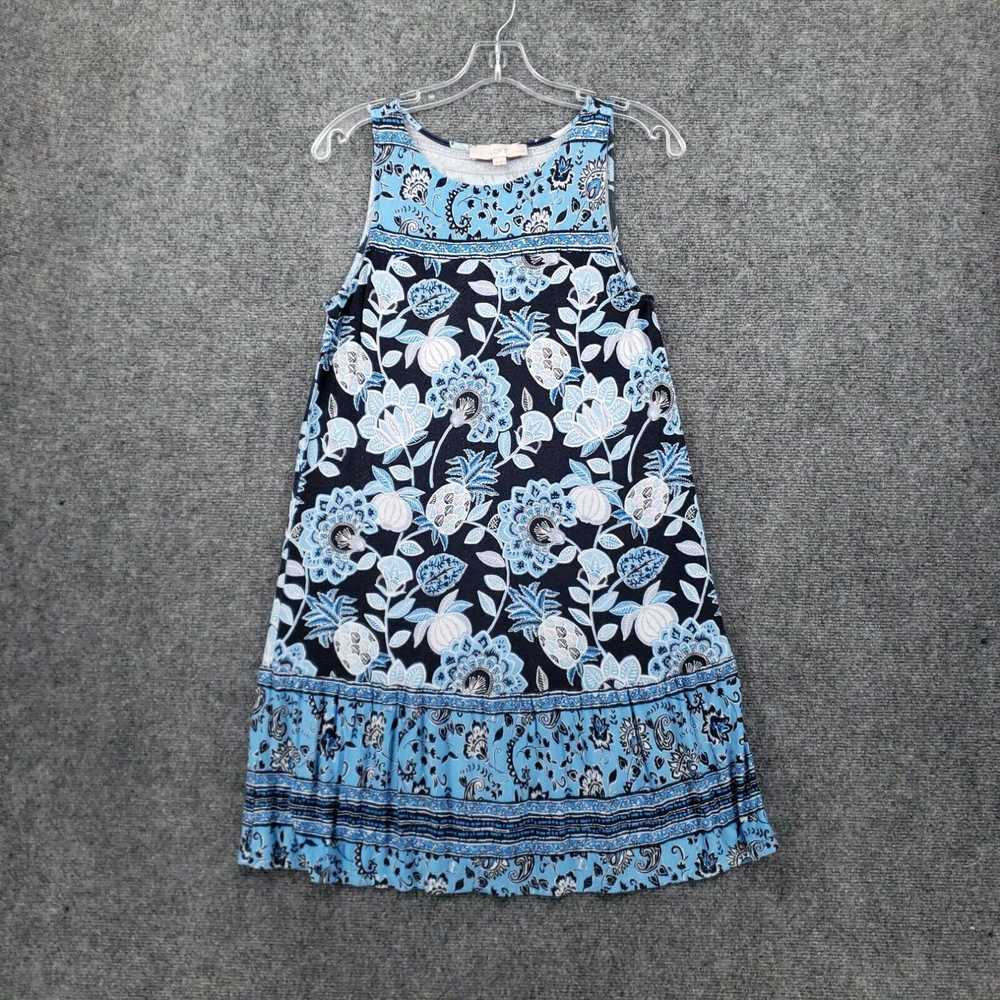 Loft Loft Dress Women SP Petite Blue Shift Short … - image 1