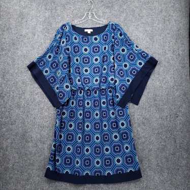 Vintage Dennis Basso Dress Womens XL Blue Shift M… - image 1