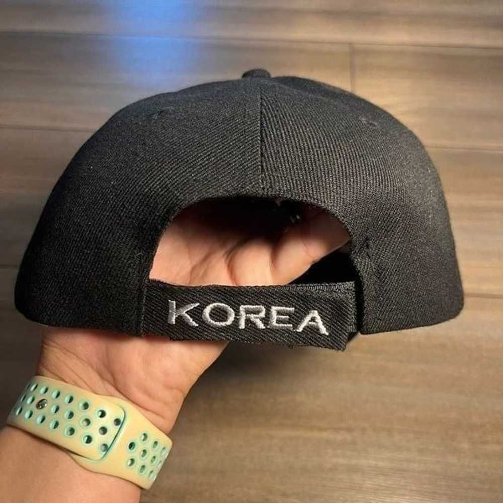 Vintage Korea Veteran Black Strap Back Cap Hat - image 3