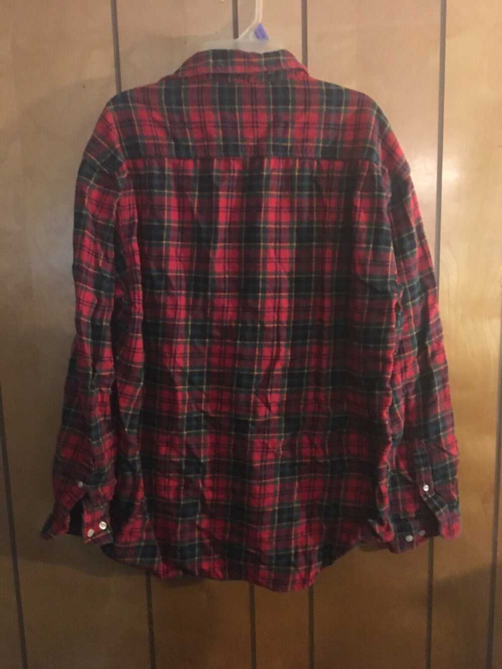 Gap Gap Size Large Flannel Shirt Red and Black Lo… - image 2