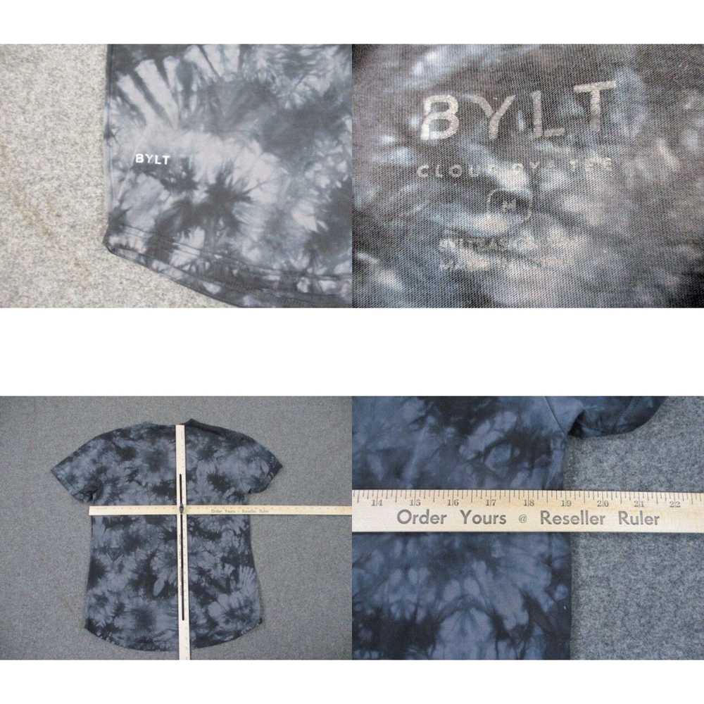 Vintage Bylt Shirt Mens Medium Grey Black Tye Dye… - image 4