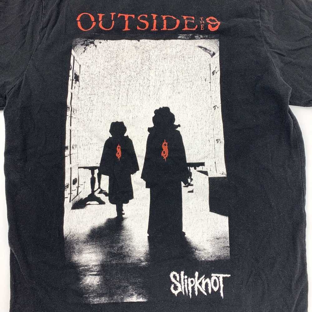 Vintage Slipknot Outside The 9 Men's T-Shirt Size… - image 3