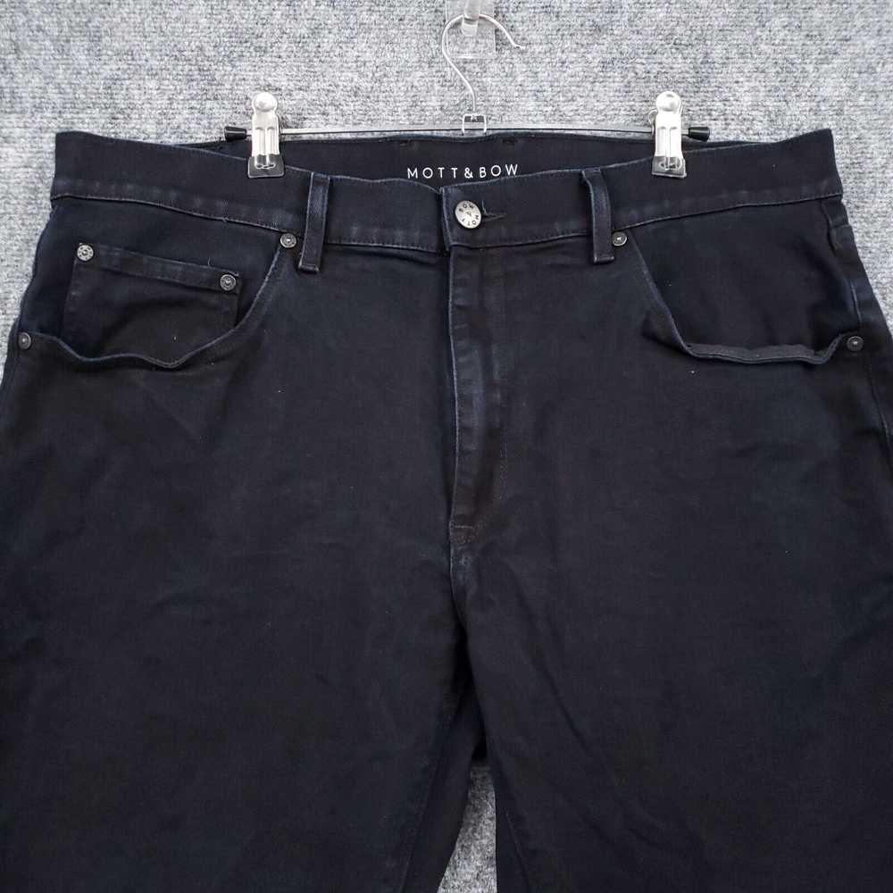Vintage Mott and Bow Jeans Mens 38x26 Black Slim … - image 3