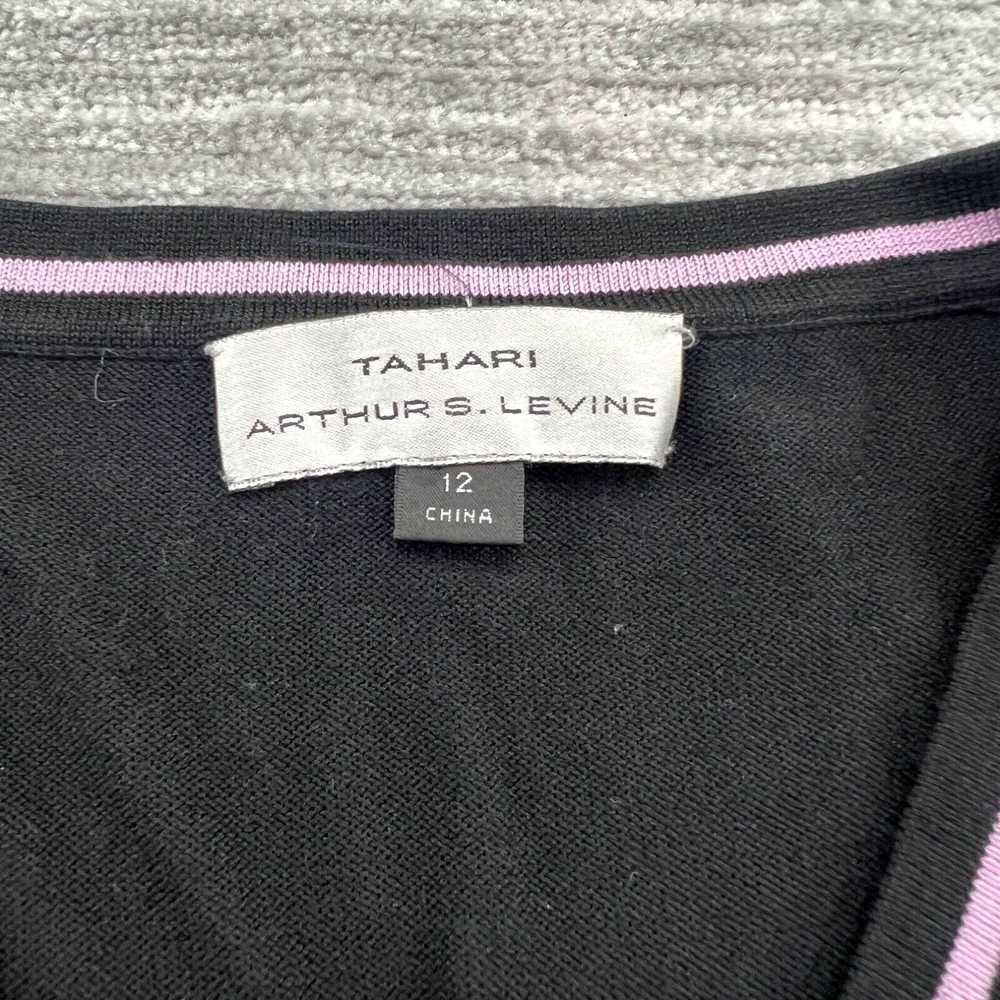Vintage Tahari Vest Size 12 Womens Sleeveless V-N… - image 3