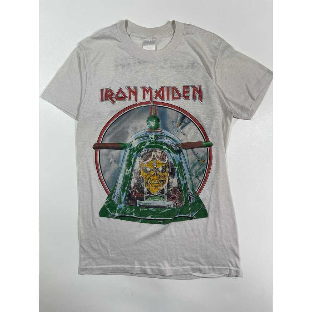 Vintage RARE 1980s Iron Maiden Aces High T Shirt … - image 1