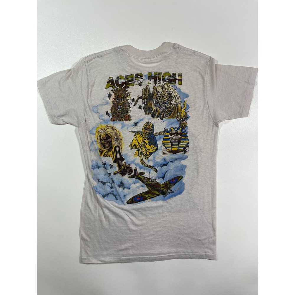 Vintage RARE 1980s Iron Maiden Aces High T Shirt … - image 5