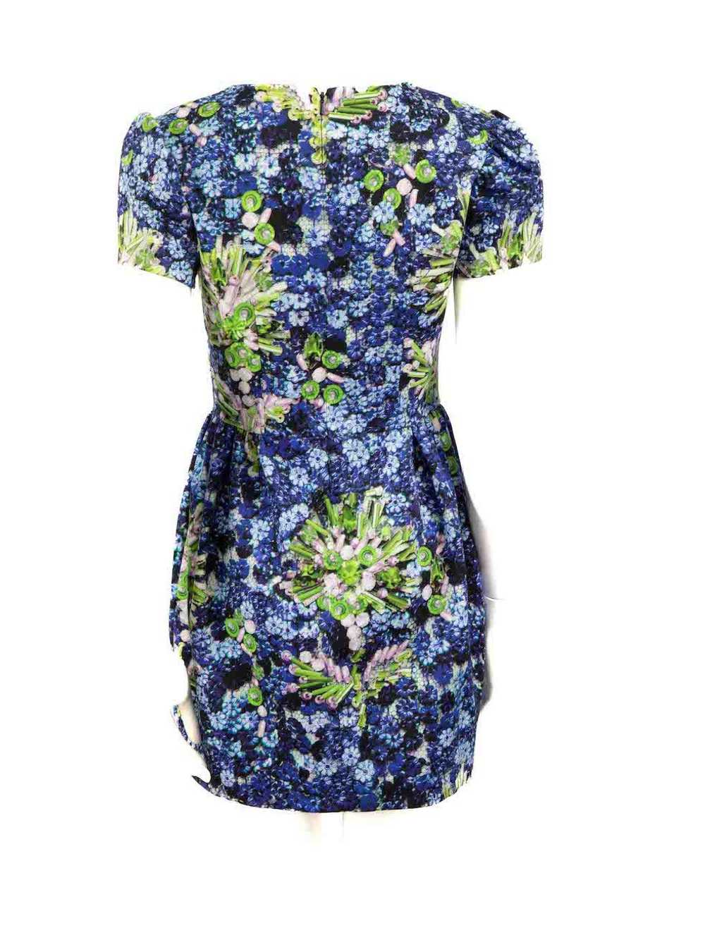 Mary Katrantzou Floral Bead Print Mini Dress - image 3