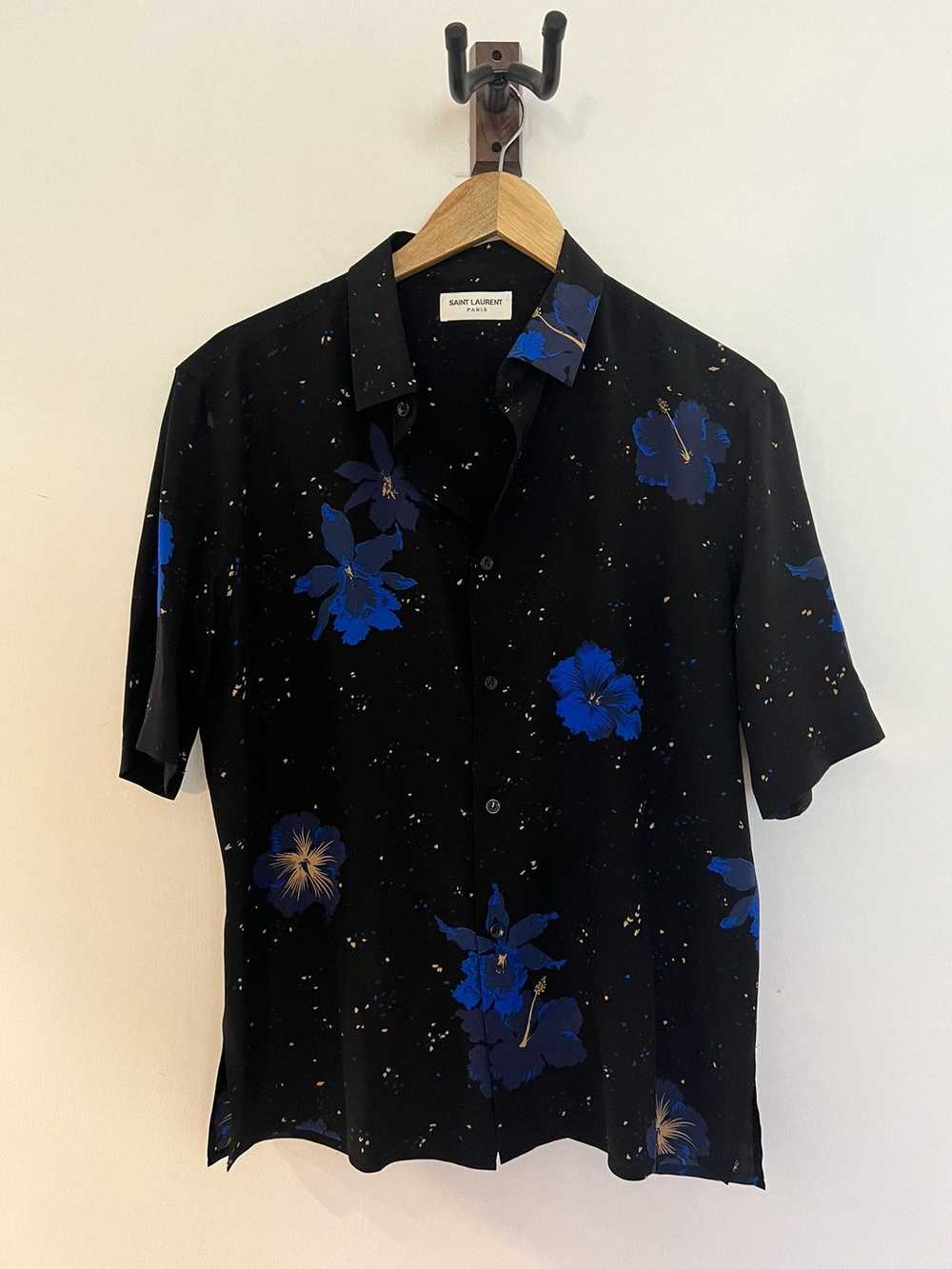 Saint Laurent Paris Silk floral shirt - image 1