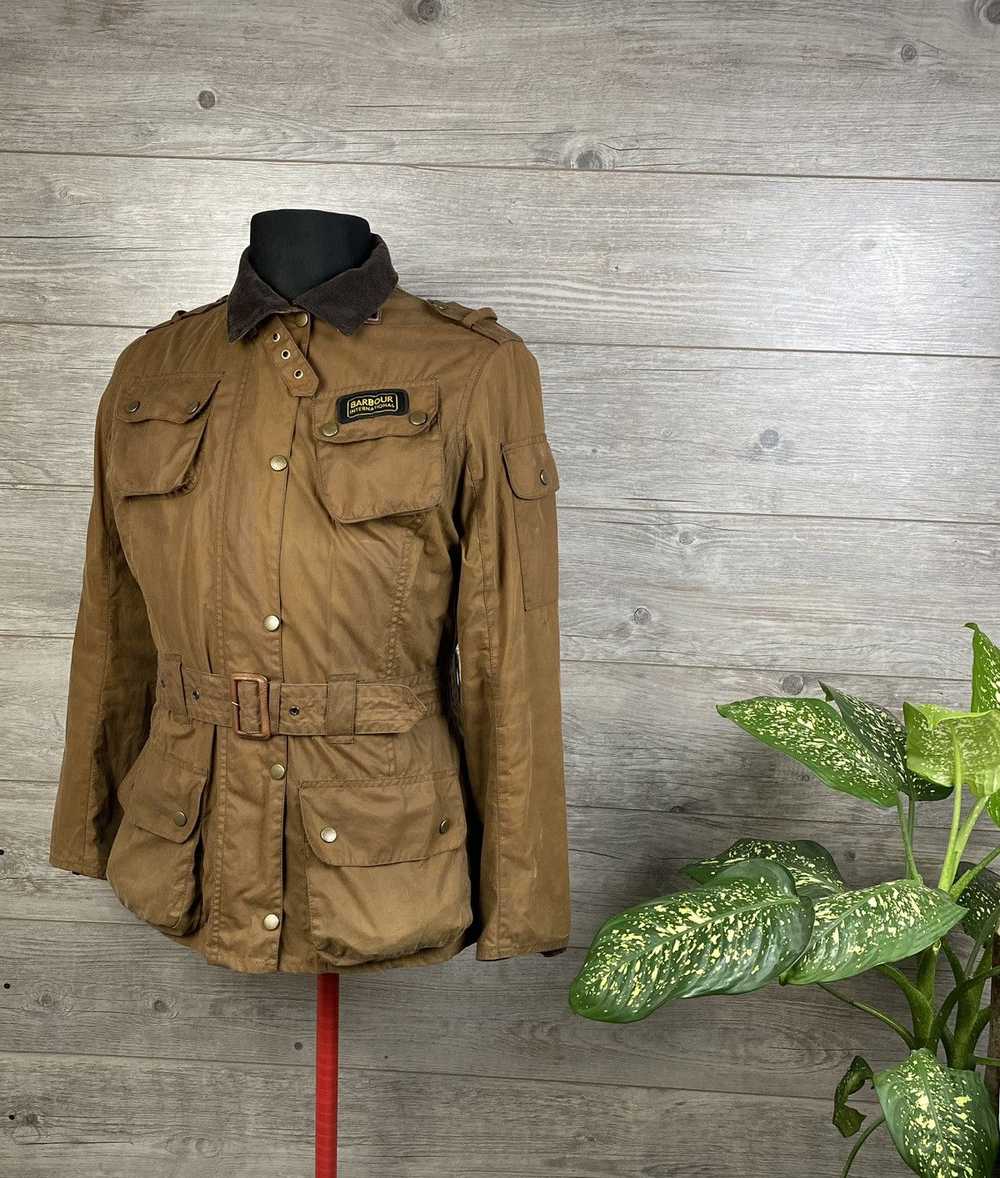 Barbour × Vintage × Waxed Barbour International w… - image 1