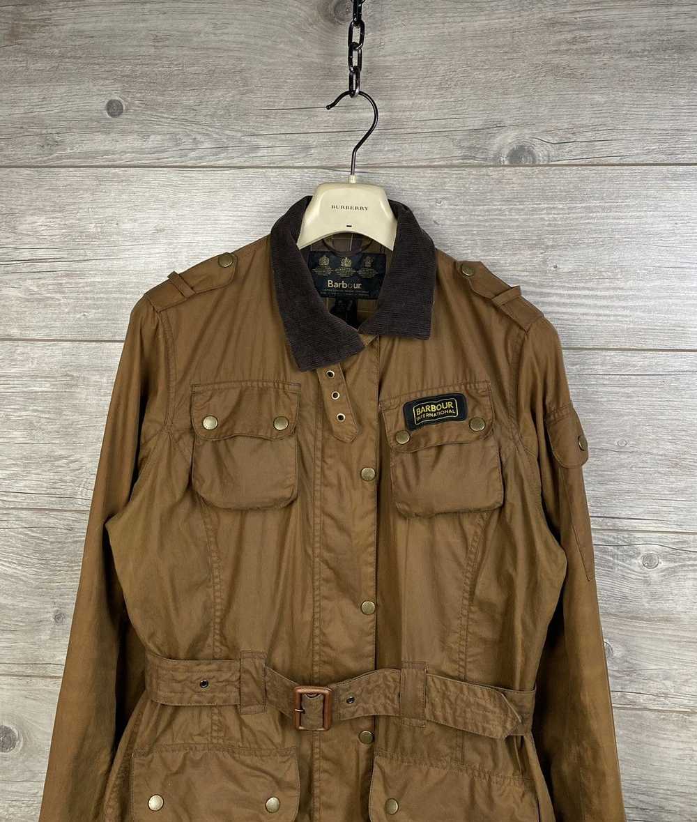 Barbour × Vintage × Waxed Barbour International w… - image 3