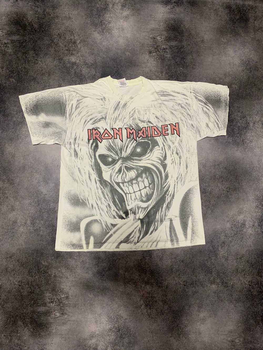 Iron Maiden × Rock Tees × Vintage Rare 90s All Ov… - image 1