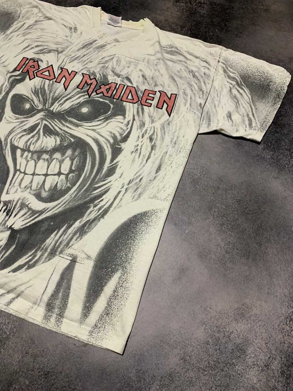 Iron Maiden × Rock Tees × Vintage Rare 90s All Ov… - image 3