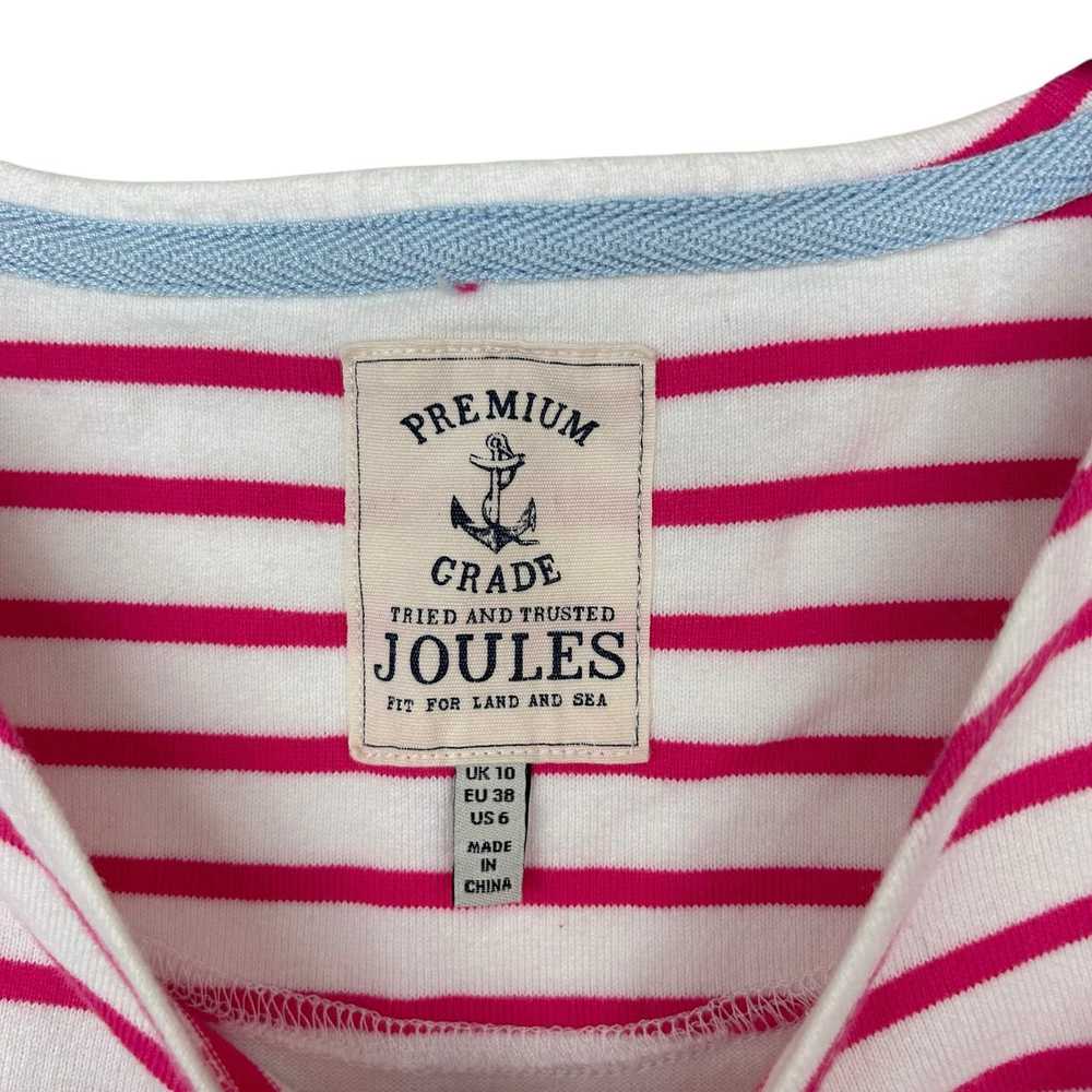 Other Joules Riva Pink White Striped Sleeveless D… - image 2