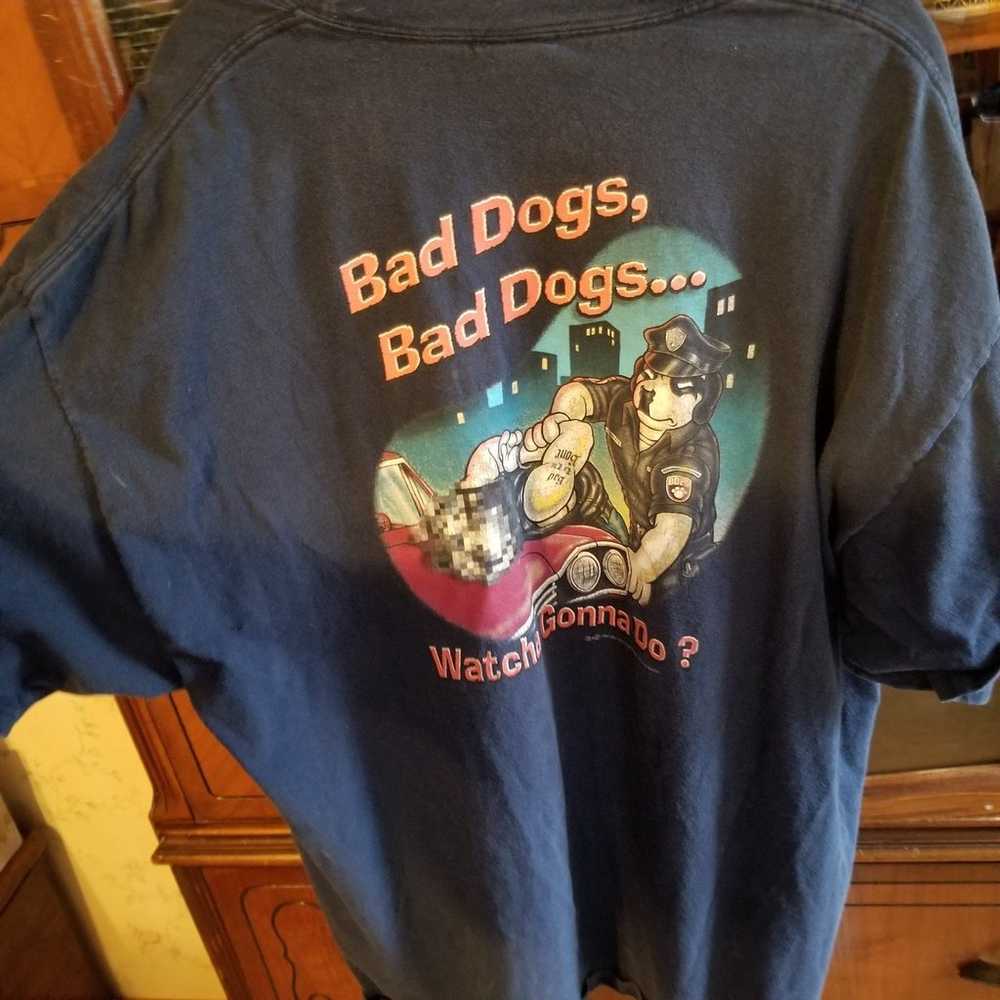 Vintage Big Dogs Santa Barbara bad dogs shirt siz… - image 4