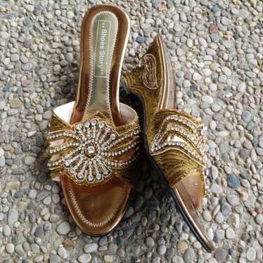 Other Shoes Story Beautiful Gold Bronze Heels Size