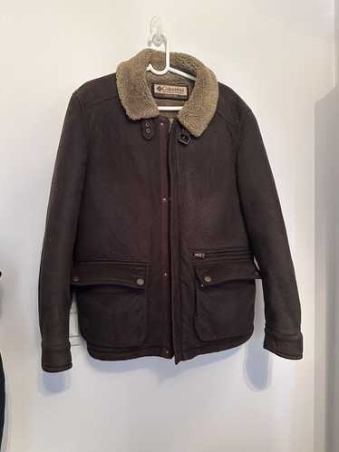 Columbia Bomber/aviator faux leather/shearling jac