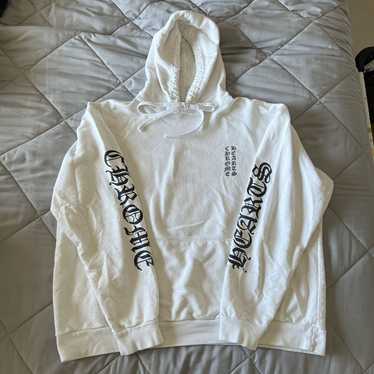 Chrome Hearts Plus Cross Horseshoe Hoodie ホワイト Chrome Hearts Plus Cross All Over Print Zip Up Hoodie White
