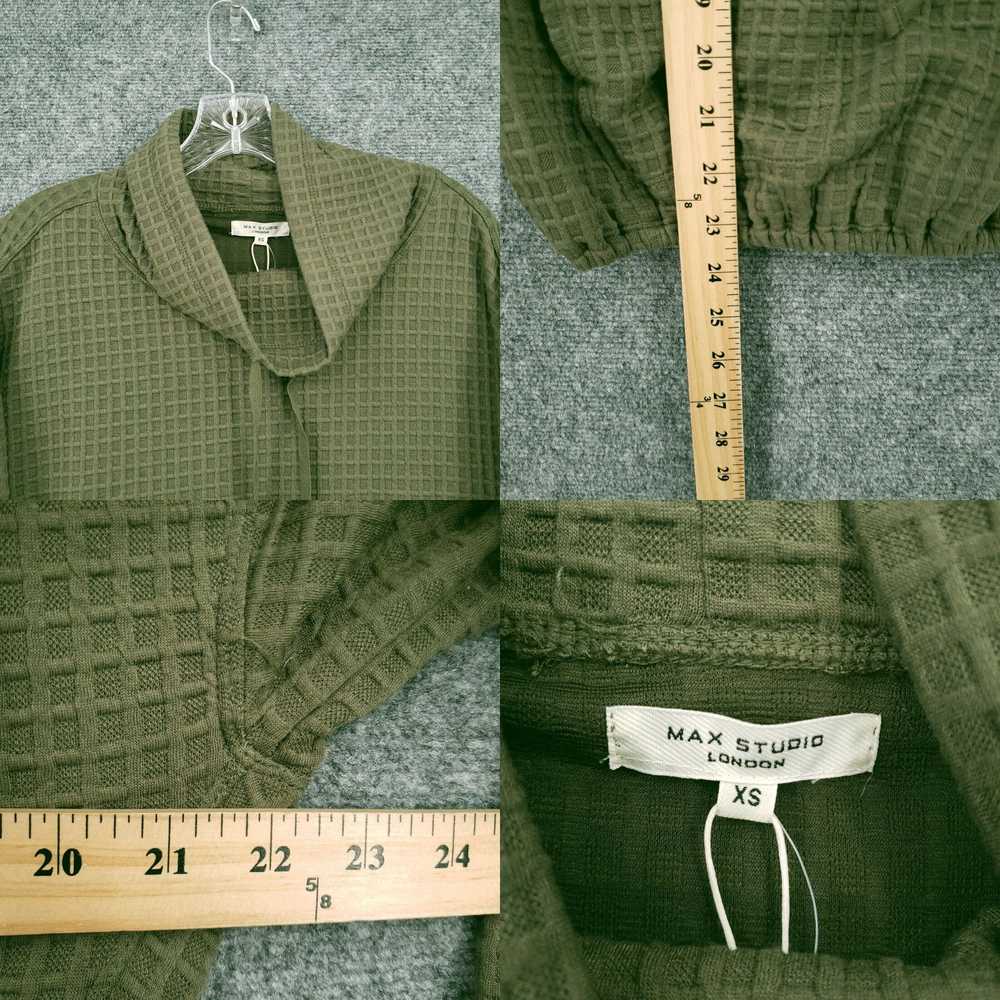 Vintage NEW Max Studio Sweater Womens XS Green Wa… - image 4