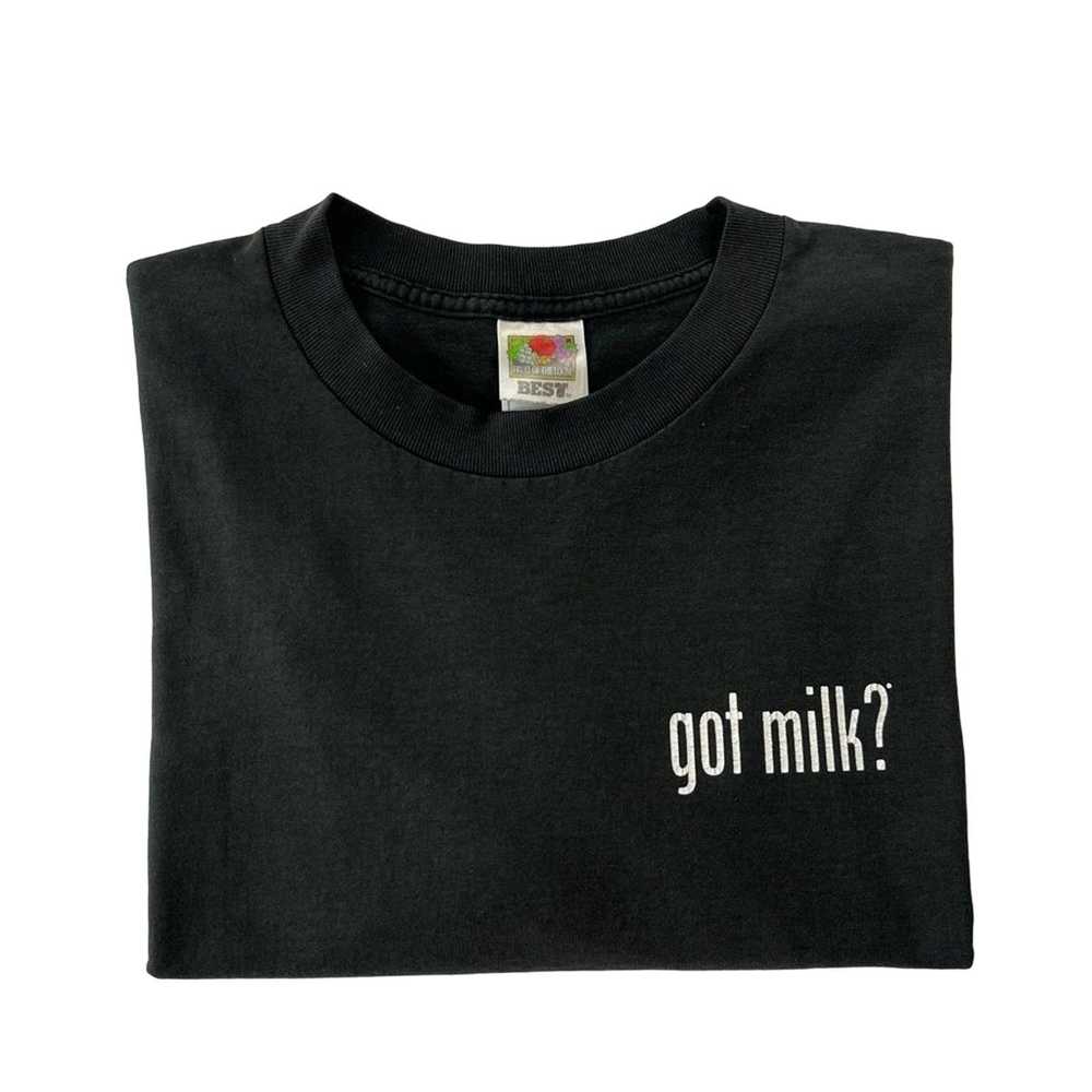 Fruit Of The Loom Vintage 90s Got Milk? Shirt Bla… - image 5