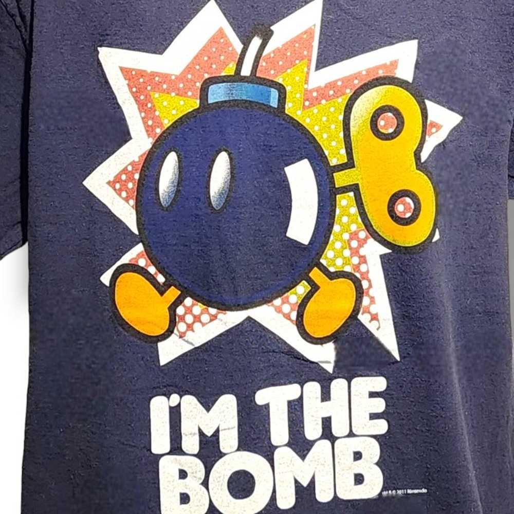 EUC Super Mario Im The Bomb Graphic Print T-Shirt… - image 2