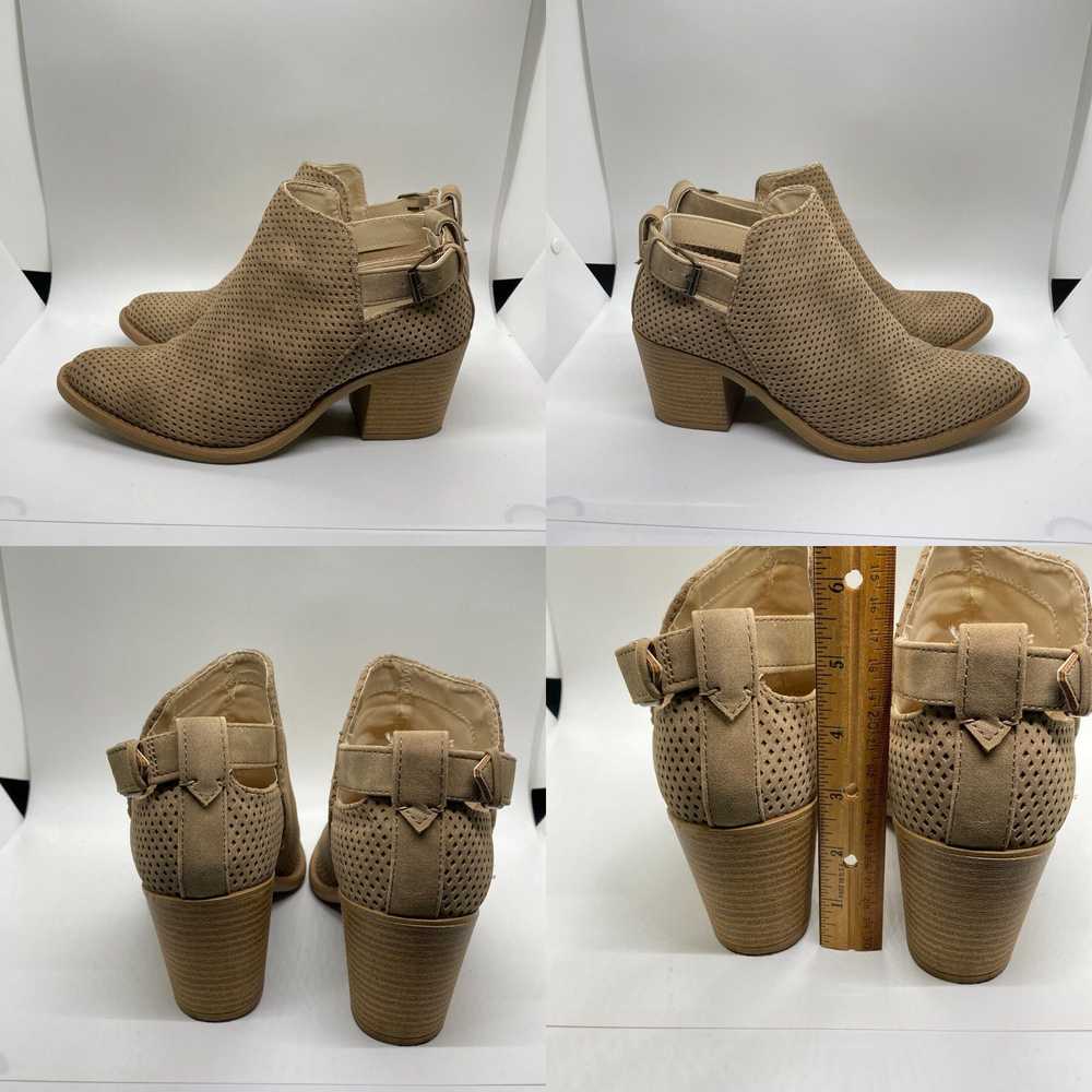 Vintage Qupid Womens Brown Leather Block Heel Poi… - image 4