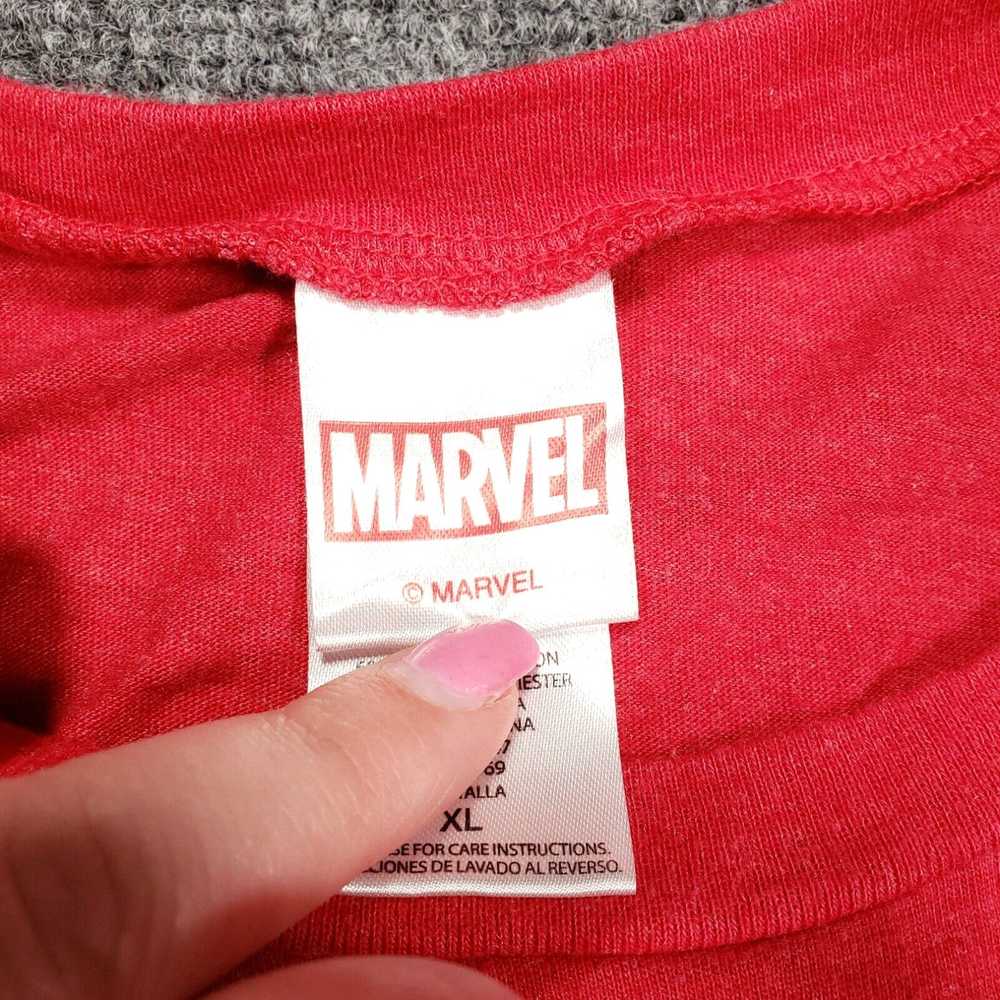 Vintage Marvel T-Shirt Mens XL Red Deadpool Tacos… - image 3
