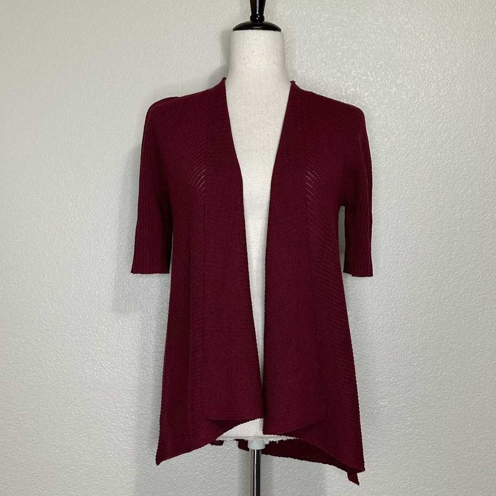 Eileen Fisher Eileen Fisher 100% Wool Burgundy Op… - image 1