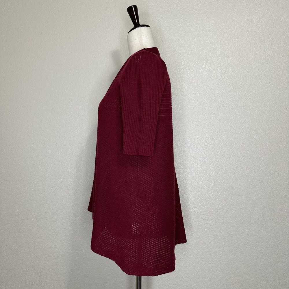 Eileen Fisher Eileen Fisher 100% Wool Burgundy Op… - image 4