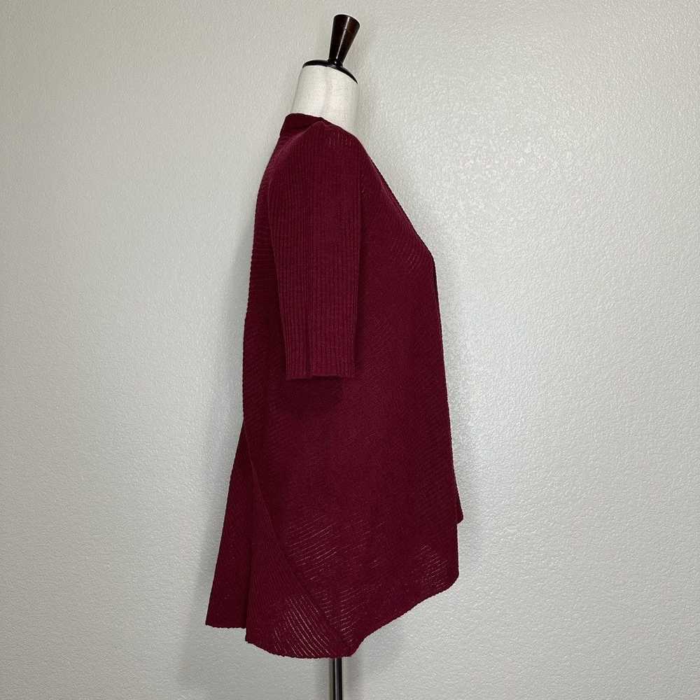 Eileen Fisher Eileen Fisher 100% Wool Burgundy Op… - image 5