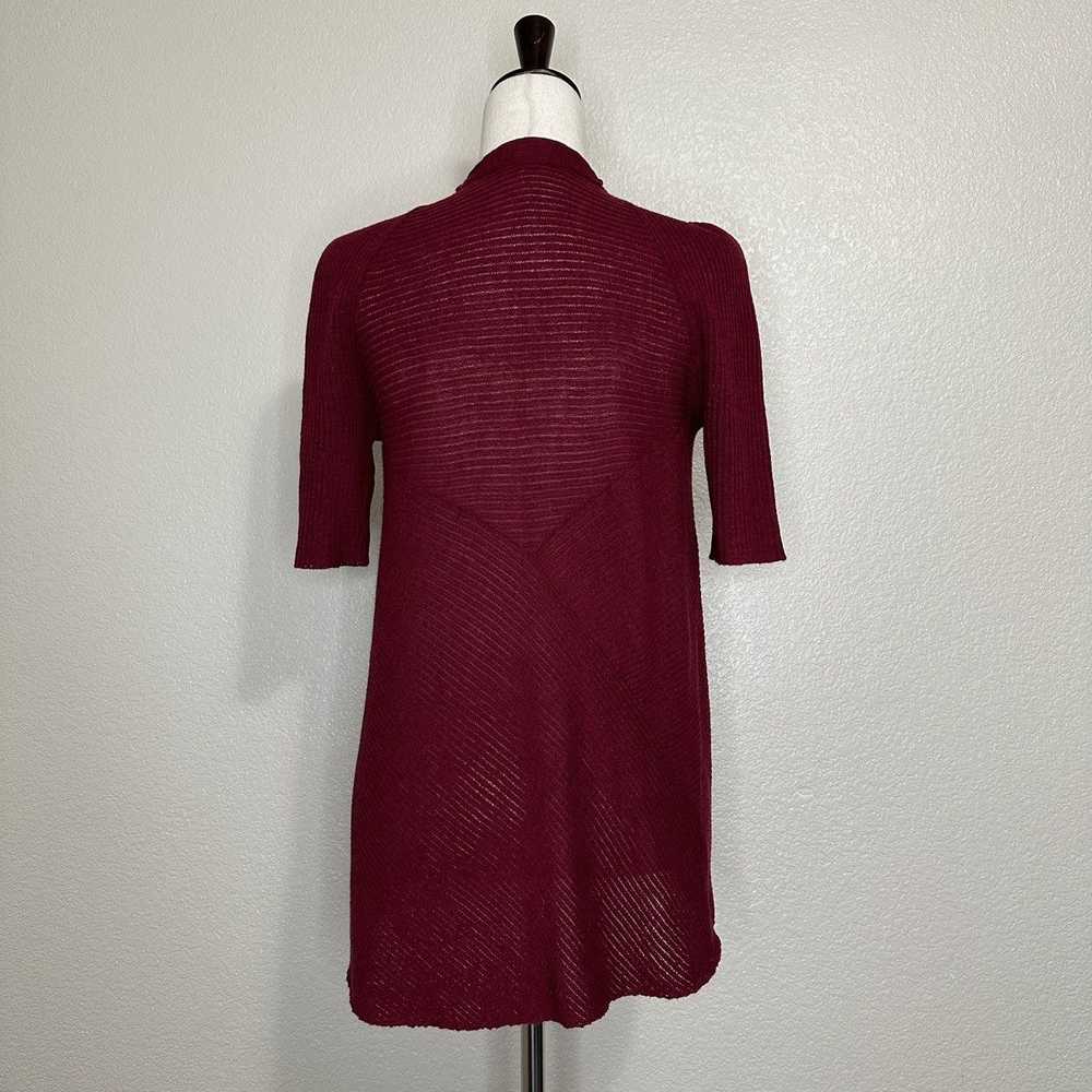 Eileen Fisher Eileen Fisher 100% Wool Burgundy Op… - image 6