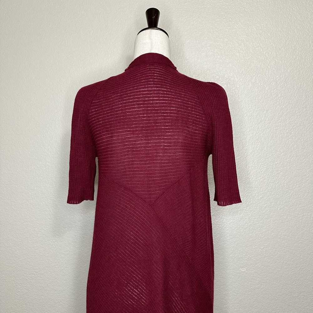 Eileen Fisher Eileen Fisher 100% Wool Burgundy Op… - image 7