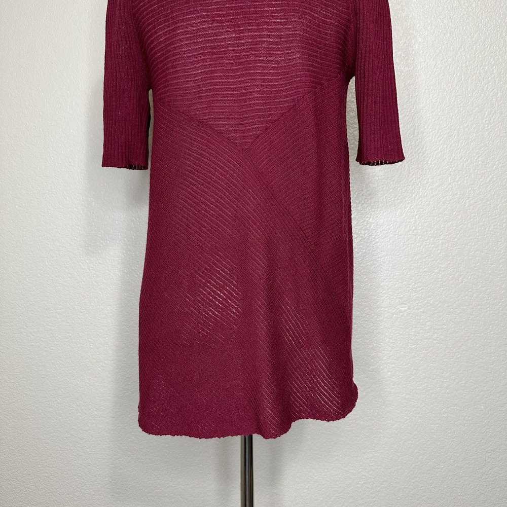 Eileen Fisher Eileen Fisher 100% Wool Burgundy Op… - image 8