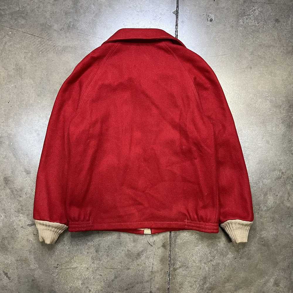 Made In Usa × Vintage Vintage 70s Campus Wool Zip… - image 8