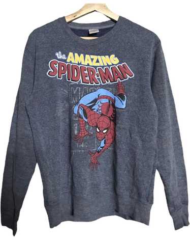 Marvel Comics × Movie Spiderman Sweatshirt Big Log