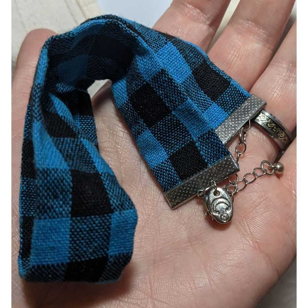 Other Charming Charlie Black And Blue Plaid Fabri… - image 6