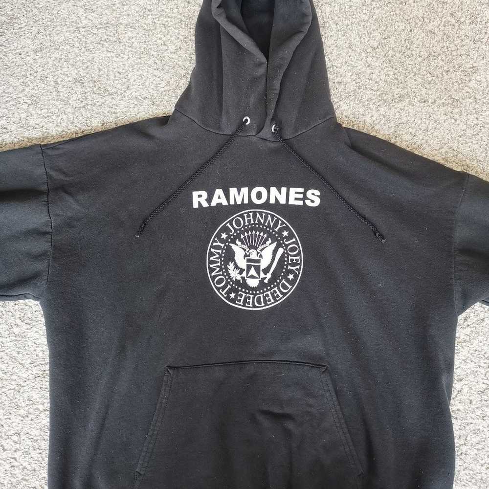Vintage early 00s Ramones band hoodie sweatshirt … - image 1