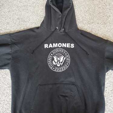 Vintage early 00s Ramones band hoodie sweatshirt … - image 1