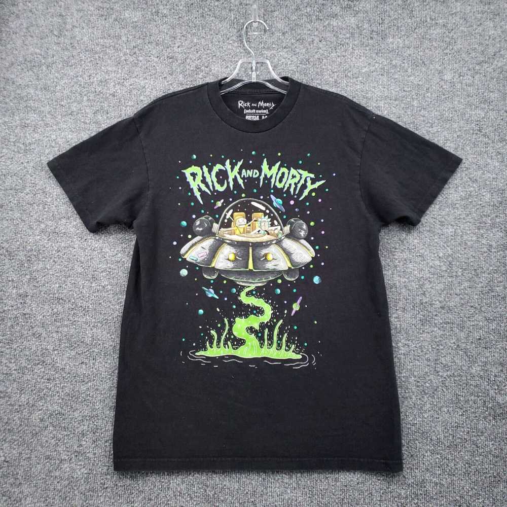 Vintage Rick And Morty T Shirt Mens M medium Blac… - image 1