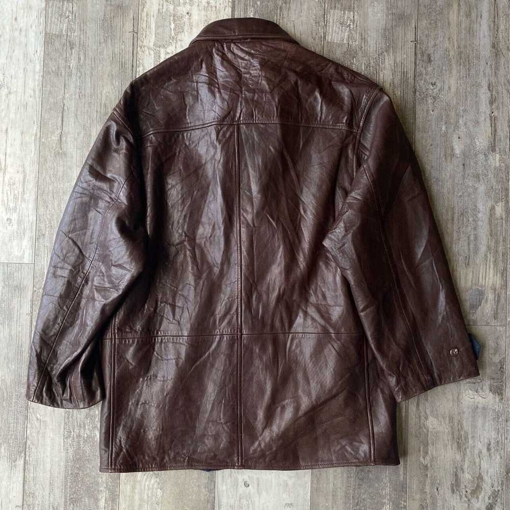 Vintage 90s Polo Ralph Lauren Genuine Leather Bro… - image 2