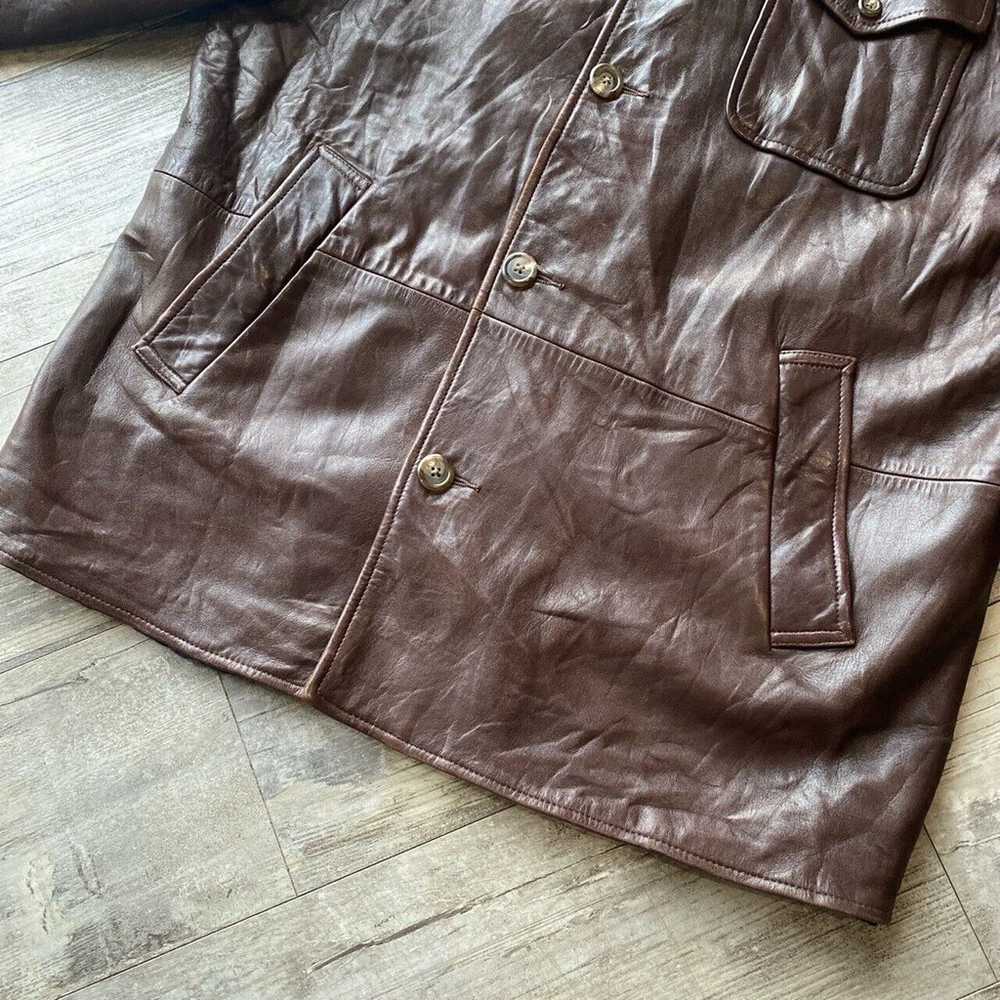 Vintage 90s Polo Ralph Lauren Genuine Leather Bro… - image 9