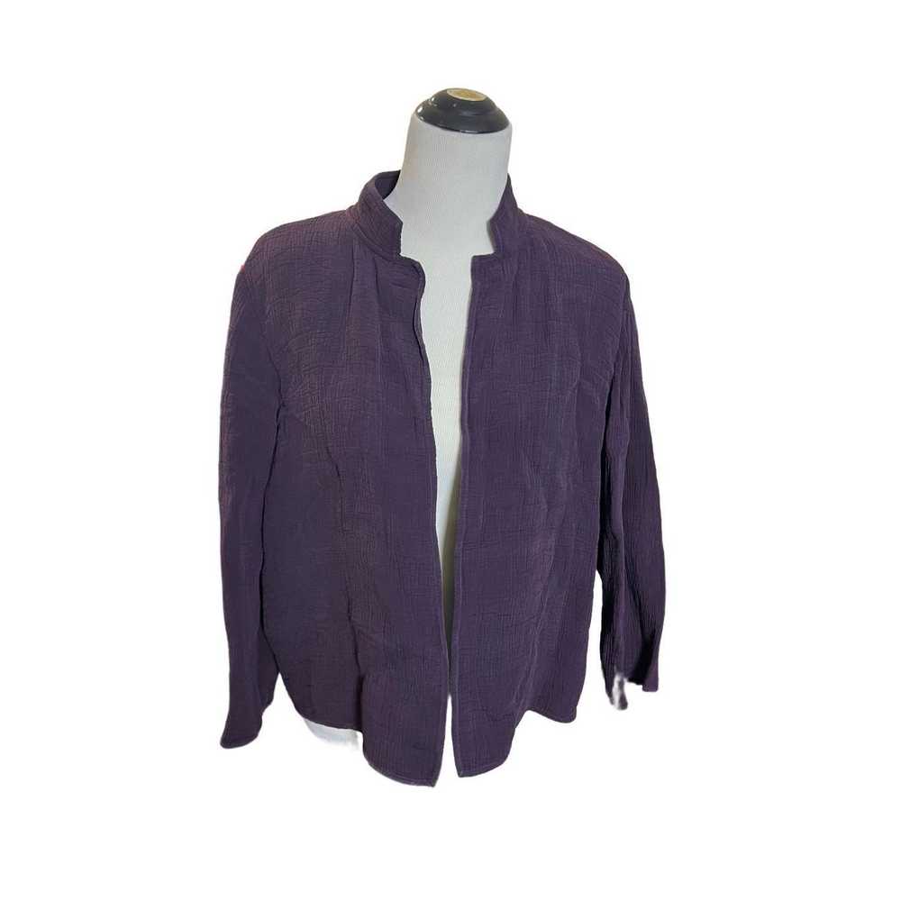 Eileen Fisher Eileen Fisher Blazer jacket Purple … - image 1