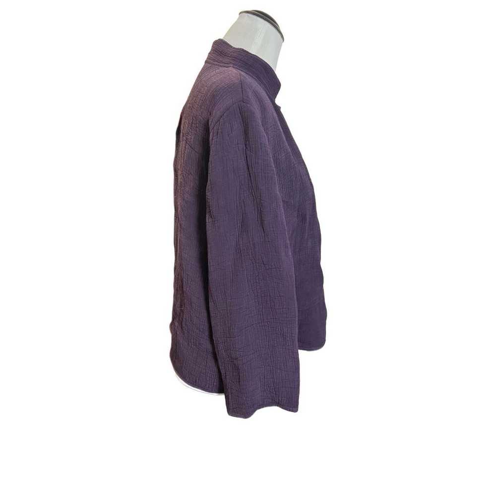 Eileen Fisher Eileen Fisher Blazer jacket Purple … - image 2