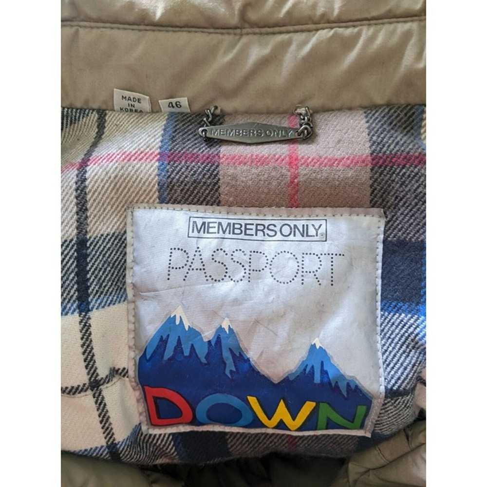 Vintage Members Only Passport Down Jacket Size 46… - image 5
