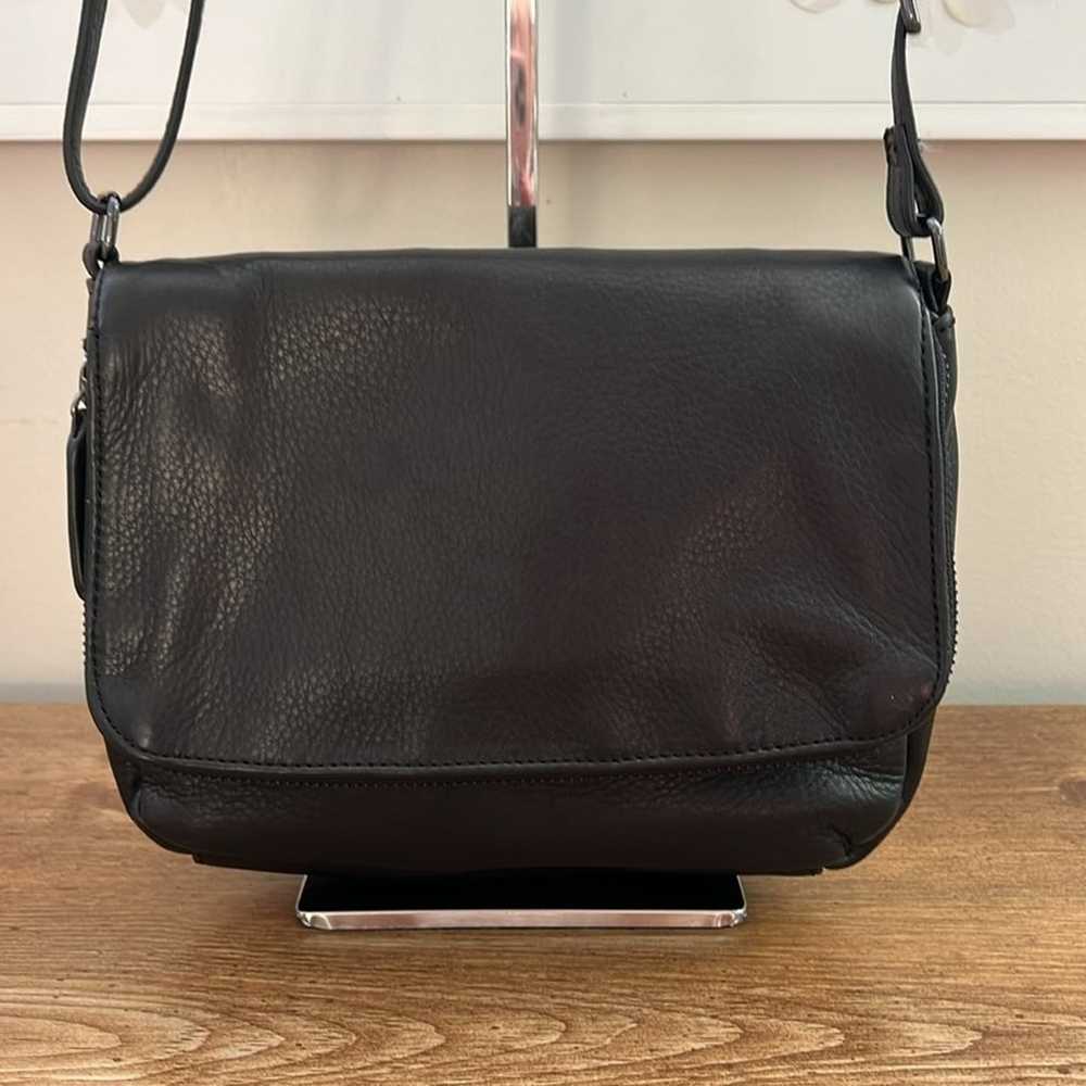 Margot Black Pebble Leather Crossbody Shoulder Bag - image 2