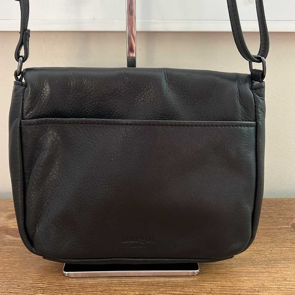 Margot Black Pebble Leather Crossbody Shoulder Bag - image 3