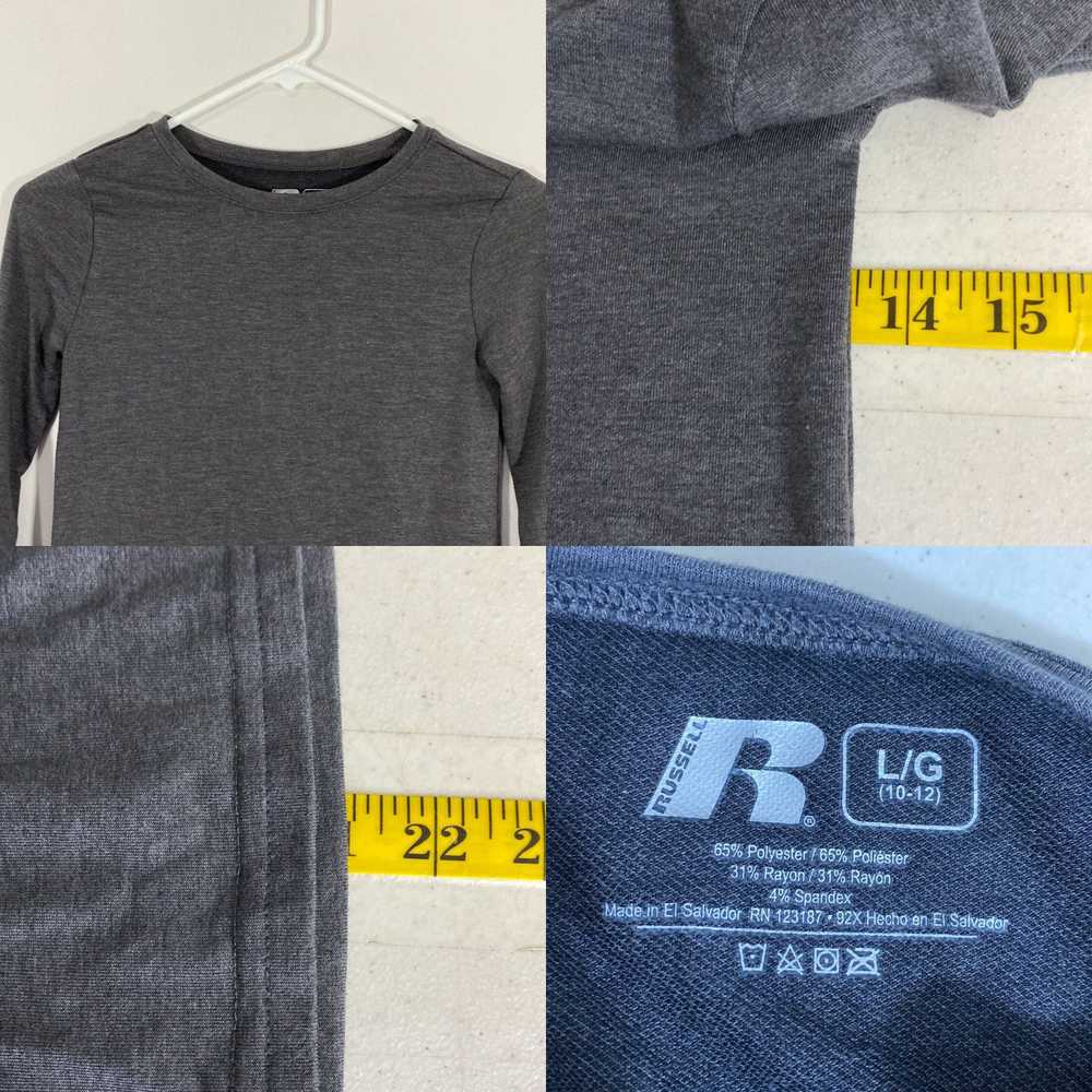 Vintage Russell Boys Gray Round Neck Long Sleeves… - image 4