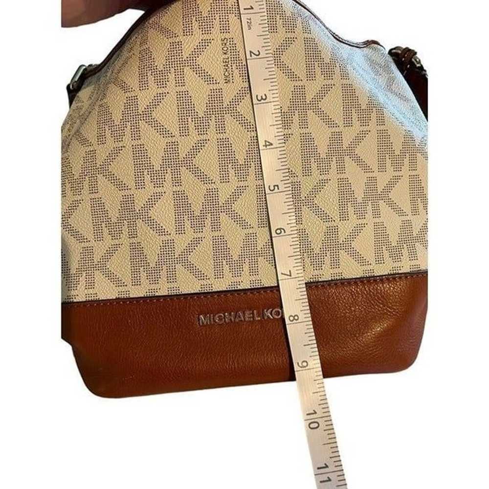 Michael Kors White Brown Crossbody Bag Like New - image 4